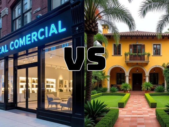 local comercial vs casa en renta