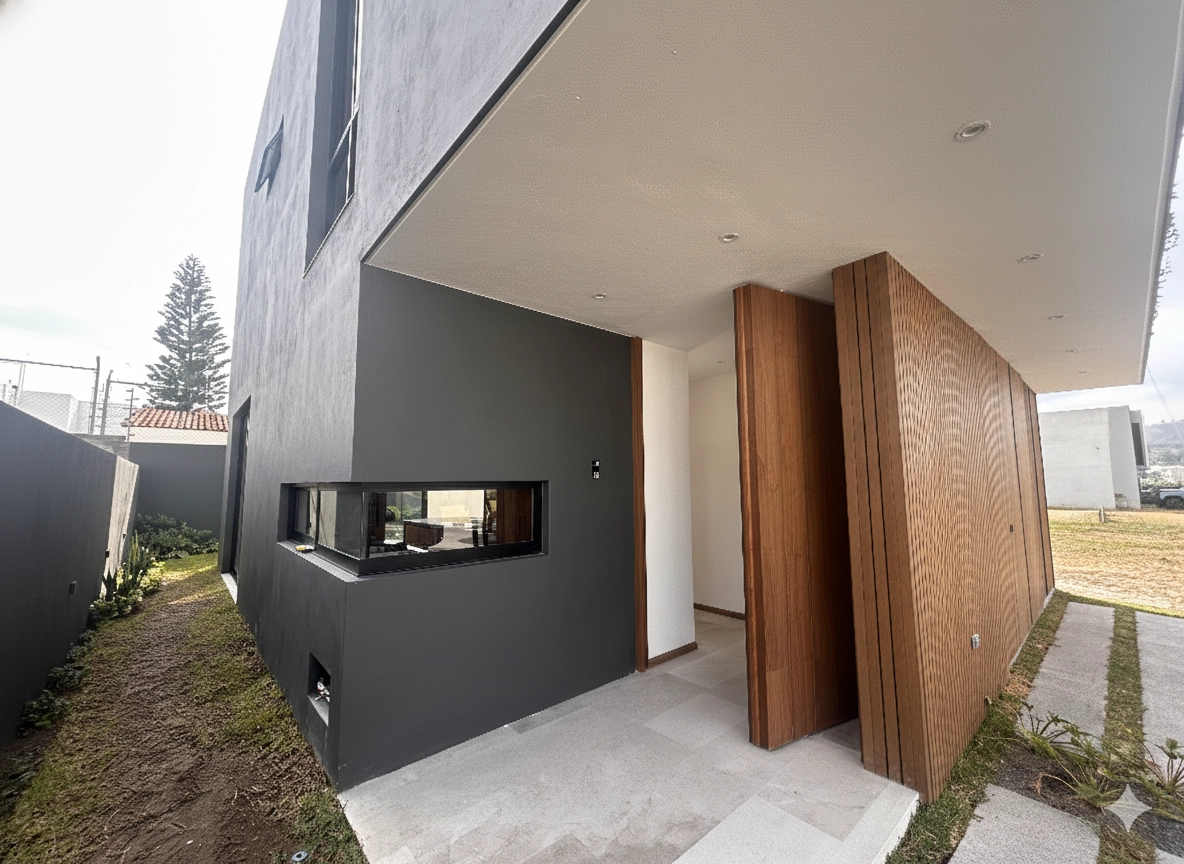 Entrada de casa en venta en El Edén Residencial con doble altura